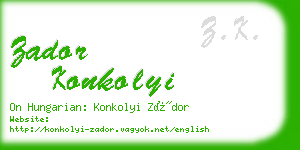 zador konkolyi business card
